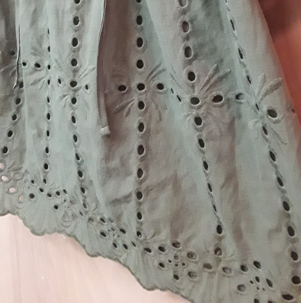 Country Living Boho Green Olive Dress Sz S - Picture 7 of 8